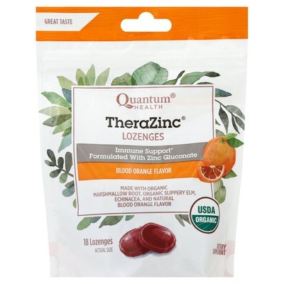 Quantum Health TheraZinc Lozenges Blood Orange Flavor 18 CT [UNFI #2085199]