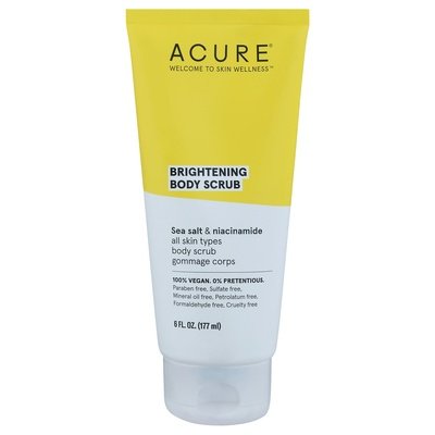 Acure Body Scrub Brightening Sea Salt & Niacinamide 6 OZ [UNFI #2549863] T