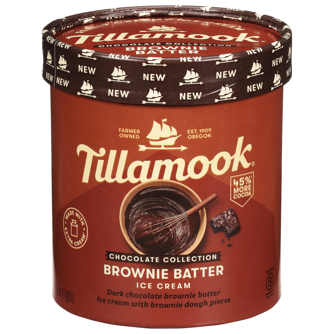 Tillamook Ice Cream Brownie Batter 6/1.5 QT [UNFI #3076650] [ebt]