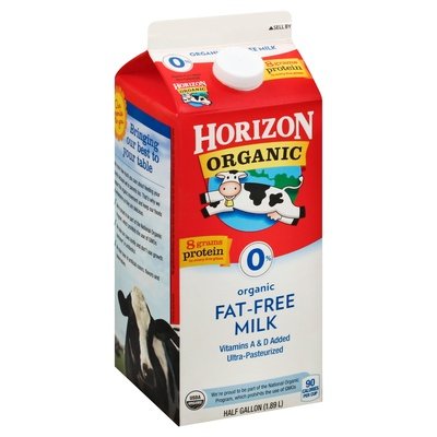 Horizon Milk Organic Fat-Free 0% 6/64 OZ [UNFI #0956482] [ebt]