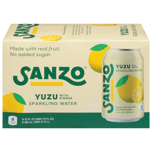 Sanzo Sparkling Water Yuzu with Ginger 4/6/12 FZ [UNFI #2926871] [ebt] D
