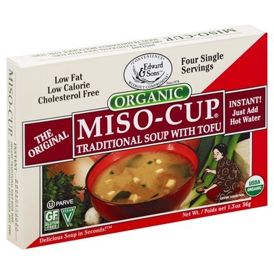 Edward & Sons Soup Traditional With Tofu 12/1.3 OZ [UNFI #0943837] [ebt]