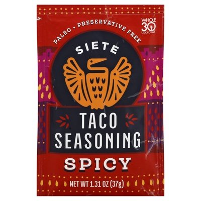 Siete Taco Seasoning Spicy 12/1.31 Z [UNFI #2522274] [ebt]