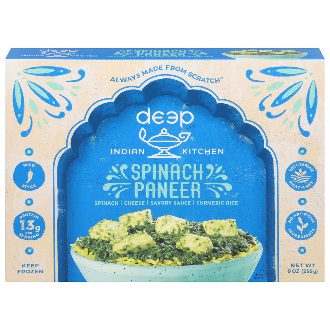 Deep Spinach Paneer Mild Spice Indian Kitchen 12/9 OZ [UNFI #3004785] [ebt]