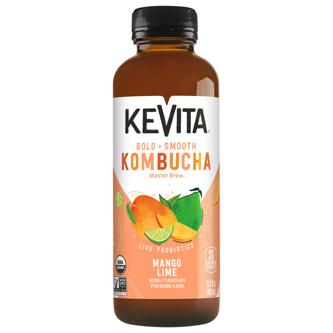 Kevita Kombucha Mango Lime Bold + Smooth 6/15.2 FZ [UNFI #2613610] [ebt] D