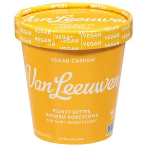 Van Leeuwen Ice Cream Frozen Dessert Non-Dairy Vegan Peanut Butter Brownie Honeycomb 8/14 OZ [UNFI #2657690] [ebt]