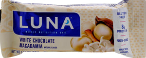 Clif Luna Nutrition Bar Whole White Chocolate Macadamia 15/1.69 OZ [UNFI #0653824] [ebt]