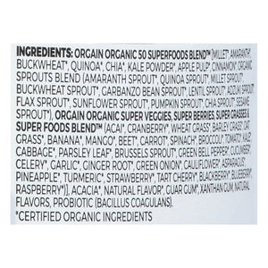 Orgain Super Nutrition Powder Original Flavored Probiotics 1/.62 LBS [UNFI #1795780]