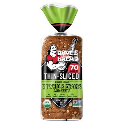 Daves Killer Bread Bread Organic 21 Whole Grains And Seeds Thin-Sliced 10/20.5 OZ [UNFI #1687284] [ebt]