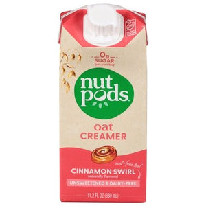 Nutpods Oat Creamer Unsweetened & Dairy Free Cinnamon Swirl 12/11.2 OZ [UNFI #2810992] [ebt]