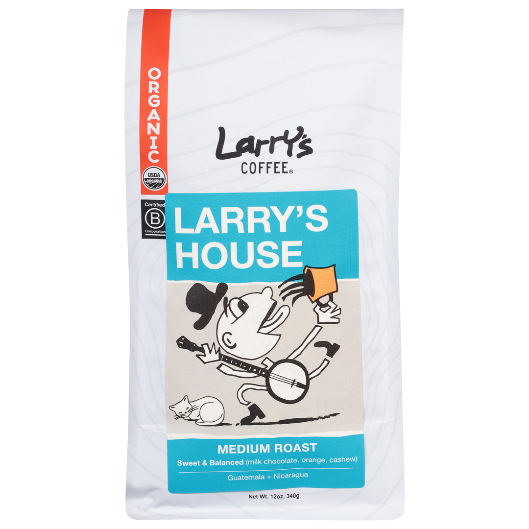 Larrys Coffee Coffee Organic Larry's House Medium Roast 6/12 OZ [UNFI #2072932] [ebt]