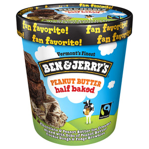 Ben & Jerrys Ice Cream Peanut Butter Half Baked 8/PINT [UNFI #2551927] [ebt]