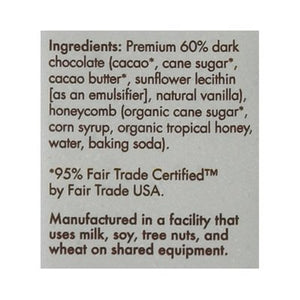 Chuao Chocolatier Dark Chocolate Bar Honeycomb 12/2.8 OZ [UNFI #0766220] [ebt]