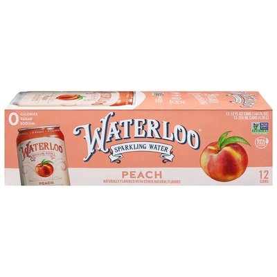 Waterloo Sparkling Water Peach 2/12/12 OZ [UNFI #2535789] [ebt] D