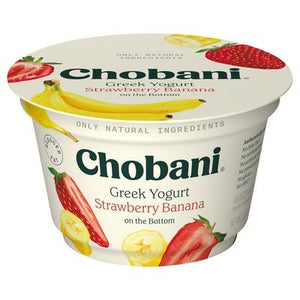 Chobani Yogurt Greek Reduced Fat Strawberry Banana On The Bottom 12/5.3 OZ [UNFI #1512284] [ebt]