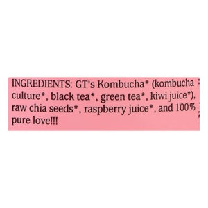 Gts Kombucha Raw Raspberry Chia 12/16 OZ [UNFI #2273423] [ebt]