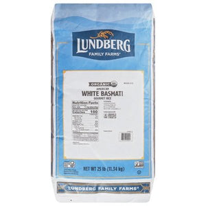Lundberg Family Farms Gourmet Rice Organic White Basmati American 25 Lb [UNFI #0228668] [ebt]