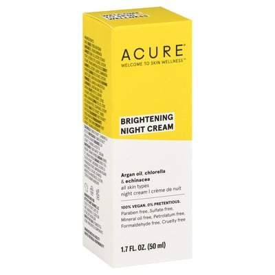 Acure Night Cream Brightening 1/1.7 OZ [UNFI #1848886] T