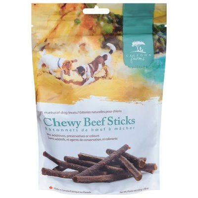 Caledon Farms Dog Treats Chewy Beef Sticks All Natural 4/7.8 OZ [UNFI #2704666] T