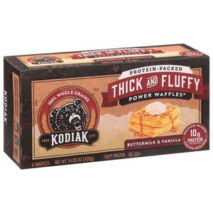 Kodiak Cakes Power Waffles Buttermilk & Vanilla Thick And Fluffy 8/14.82 OZ [UNFI #2697548] [ebt]