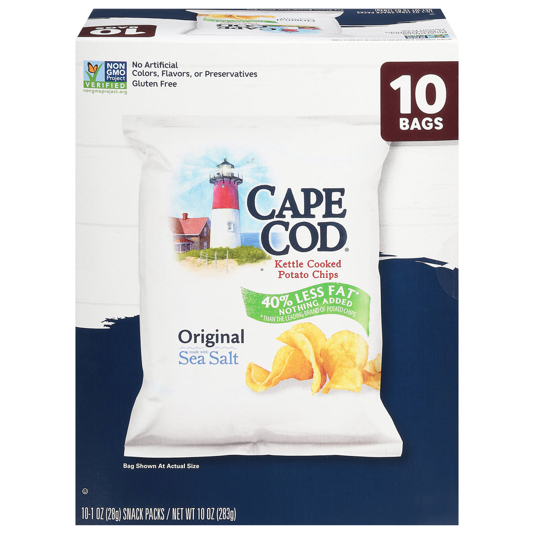 Cape Cod Potato Chips Original Kettle Cooked 4/10 CT [UNFI #3067923] [ebt]