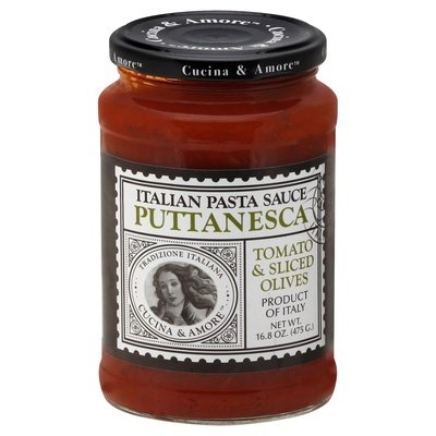 Cucina & Amore Pasta Sauce Italian Puttanesca Tomato & Sliced Olives 6/16.8 OZ [UNFI #1314715] [ebt]