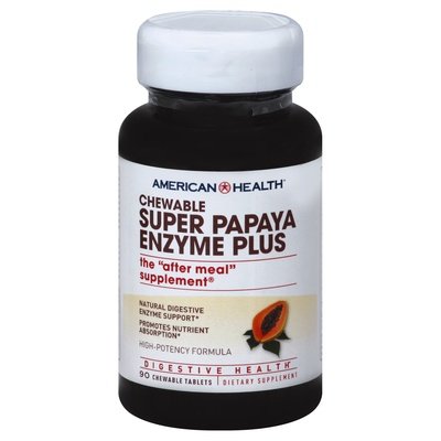 American Health Super Papaya Enzyme Plus Chewable Tablets 90 Tab [UNFI #0483305]