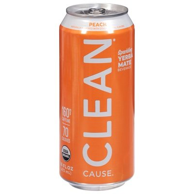 Clean Cause Yerba Mate Beverage Sparkling Peach 12/16 OZ [UNFI #2406817] [ebt] D