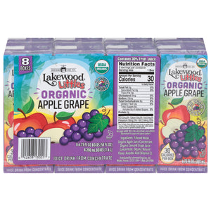 Lakewood Juice Drink from Concentrate Apple Grape Organic 4/8/6.75 Z [UNFI #3087897] [ebt]
