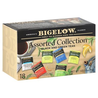 Bigelow Black And Green Teas Assorted Collection Tea Bags 6/18 Bag [UNFI #0886960] [ebt]
