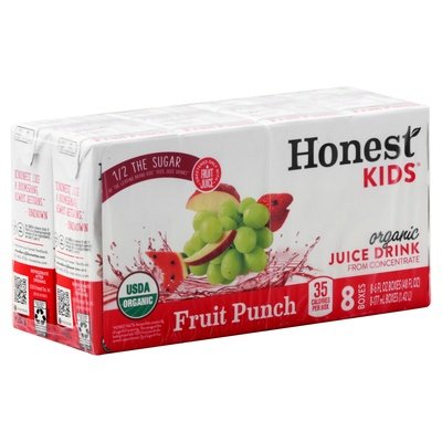 Honest Kids Juice Drink from Concentrate Organic Fruit Punch 5/8/6 OZ [UNFI #2379568] [ebt]