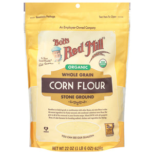 Bobs Red Mill Corn Flour Organic Stone Ground Whole Grain 4/22 OZ [UNFI #2486736] [ebt]