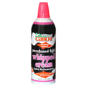 Cabot Creamery Cooperative Whipped Cream Light Sweetened Premium Natural 12/7 OZ [UNFI #2425551] [ebt]
