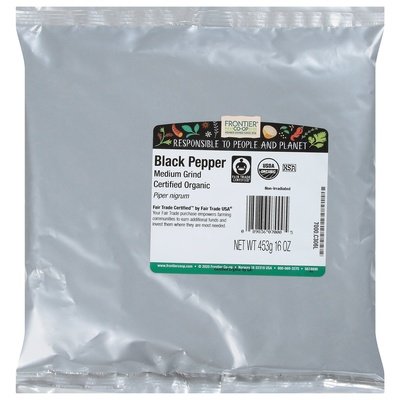 Frontier Nat Prod Co-Op Black Pepper Medium Grind 1 Lb [UNFI #0172783] [ebt]