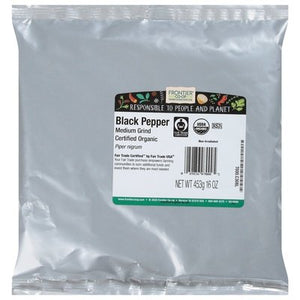 Frontier Nat Prod Co-Op Black Pepper Medium Grind 1 Lb [UNFI #0172783] [ebt]