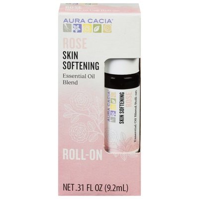 Aura Cacia Essential Oil Blend Rose Skin Softening Roll-On 4/.31 OZ [UNFI #2071611] T