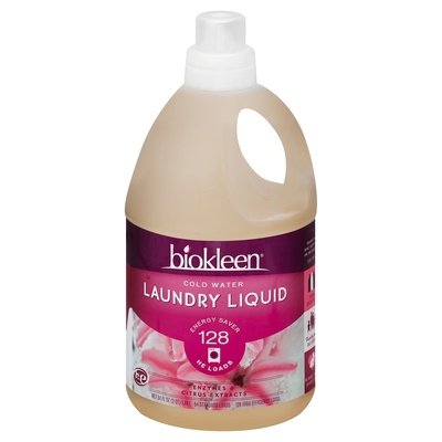 Biokleen Laundry Liquid Cold Water He Enzymes & Citrus Extracts 64 OZ [UNFI #0852798] T