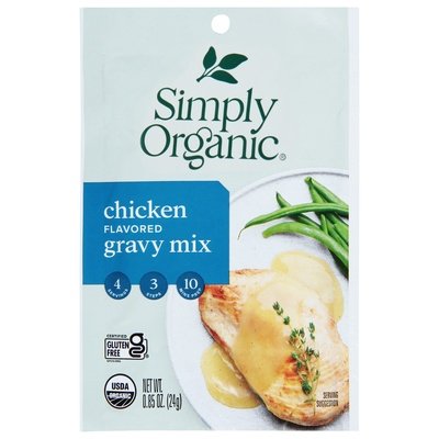 Simply Organic Gravy Mix Chicken Flavored 12/.85 OZ [UNFI #0916262] [ebt]