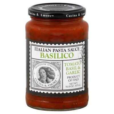 Cucina & Amore Pasta Sauce Italian Basilico Tomato Basil & Garlic 6/16.8 OZ [UNFI #1314731] [ebt]