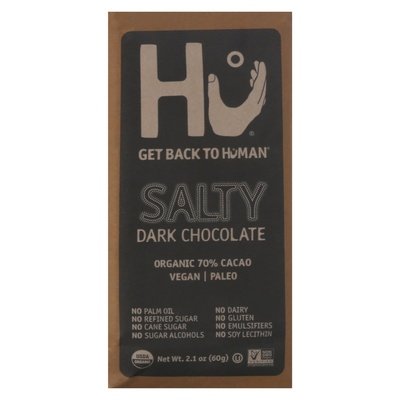 Hu Dark Chocolate Organic Salty 70% Cacao 12/2.1 OZ [UNFI #2739530] [ebt]
