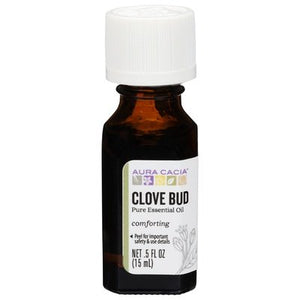 Aura Cacia Pure Essential Oil Comforting Clove Bud 1/.5 OZ [UNFI #444844] T