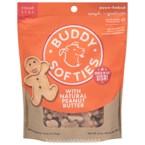 Cloud Star Treats for Dogs with Natural Peanut Butter Oven-Baked Soft & Chewy 12/6 OZ [UNFI #1313477] T