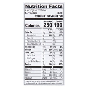 Beyond Meat Links Plant-Based Hot Italian Style 8/14 OZ [UNFI #2267938] [ebt]