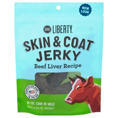 Bixbi Dog Treats Beef Liver Recipe Skin & Coat Jerky 6/5 OZ [UNFI #2753762] T