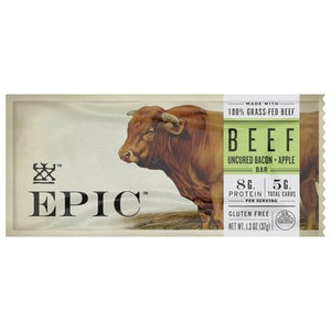 Epic Bar Uncured Bacon + Apple Beef 12/1.3 OZ [UNFI #2727212] [ebt]