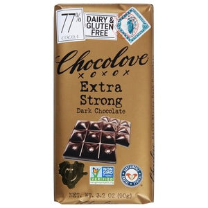 Chocolove Dark Chocolate Extra Strong 12/3.2 OZ [UNFI #0590489] [ebt]