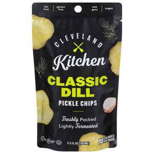 Cleveland Kitchen Pickle Chips Classic Dill 12/3.5 FZ [UNFI #3026804] [ebt]
