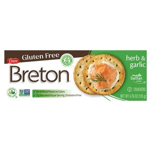 Breton/Dare Crackers Gluten Free Herb & Garlic 6/4.76 OZ [UNFI #1269430] [ebt]