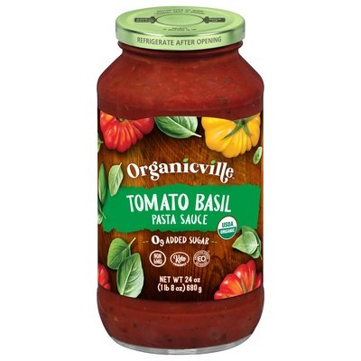 Organicville Pasta Sauce Tomato Basil 6/24 OZ [UNFI #2627537] [ebt]