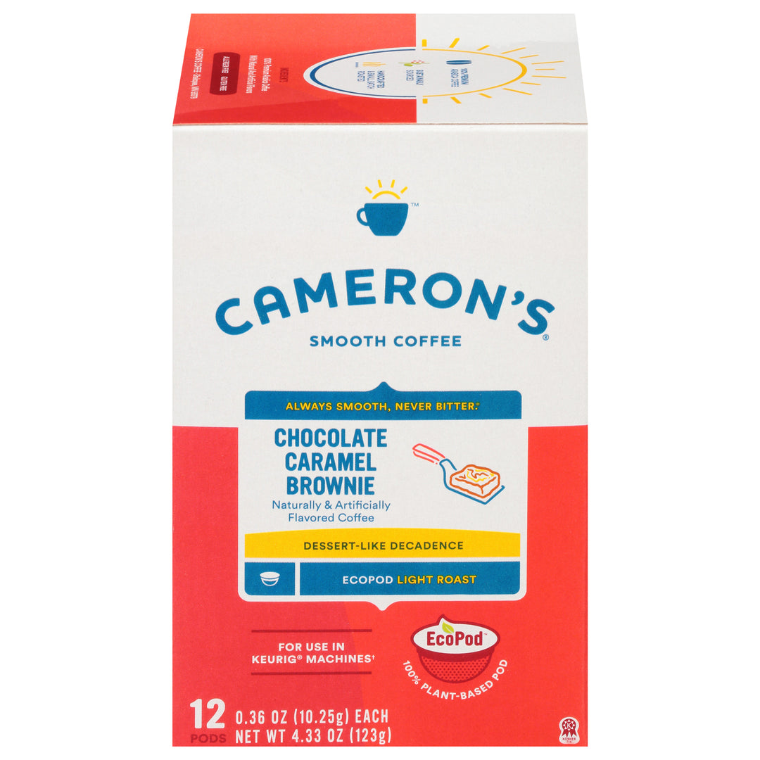 Camerons Coffee Coffee Light Roast Chocolate Caramel Brownie Smooth EcoPod 6/4.33 OZ [UNFI #1919695] [ebt]